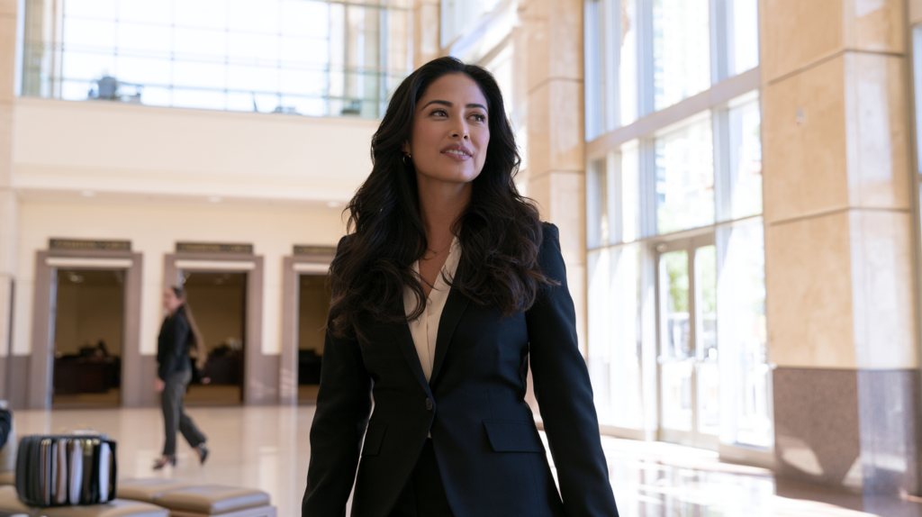 Legal professional at a Nevada courthouse representing the process of sealing multiple criminal records in different cases.