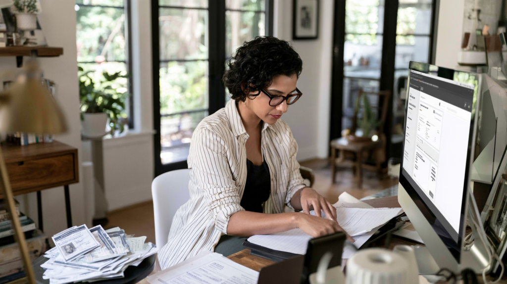 Professional reviewing identity documents and background check records to correct inaccurate criminal history information.