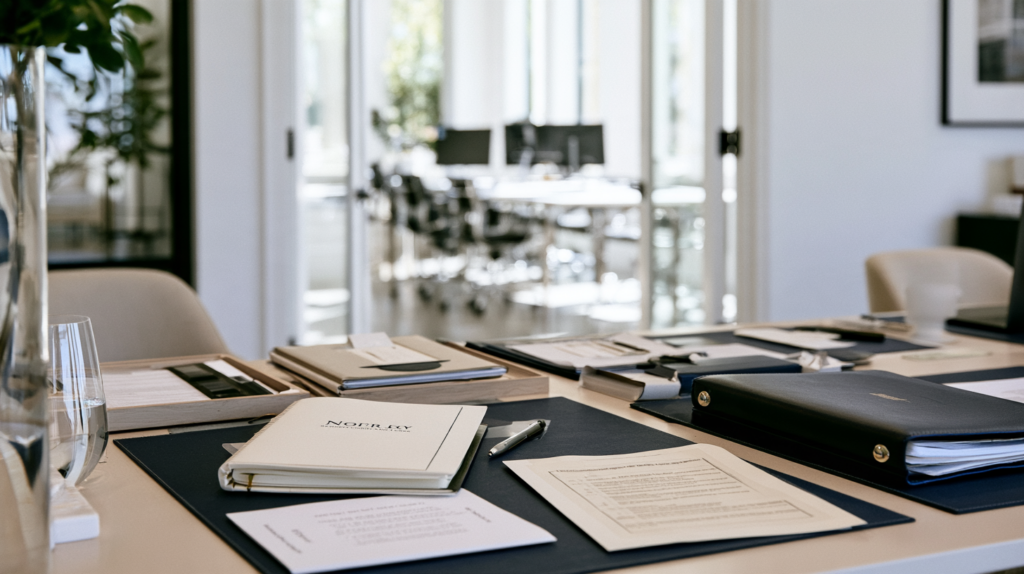 Notary documents and professional records representing career opportunities after a criminal conviction in Nevada.