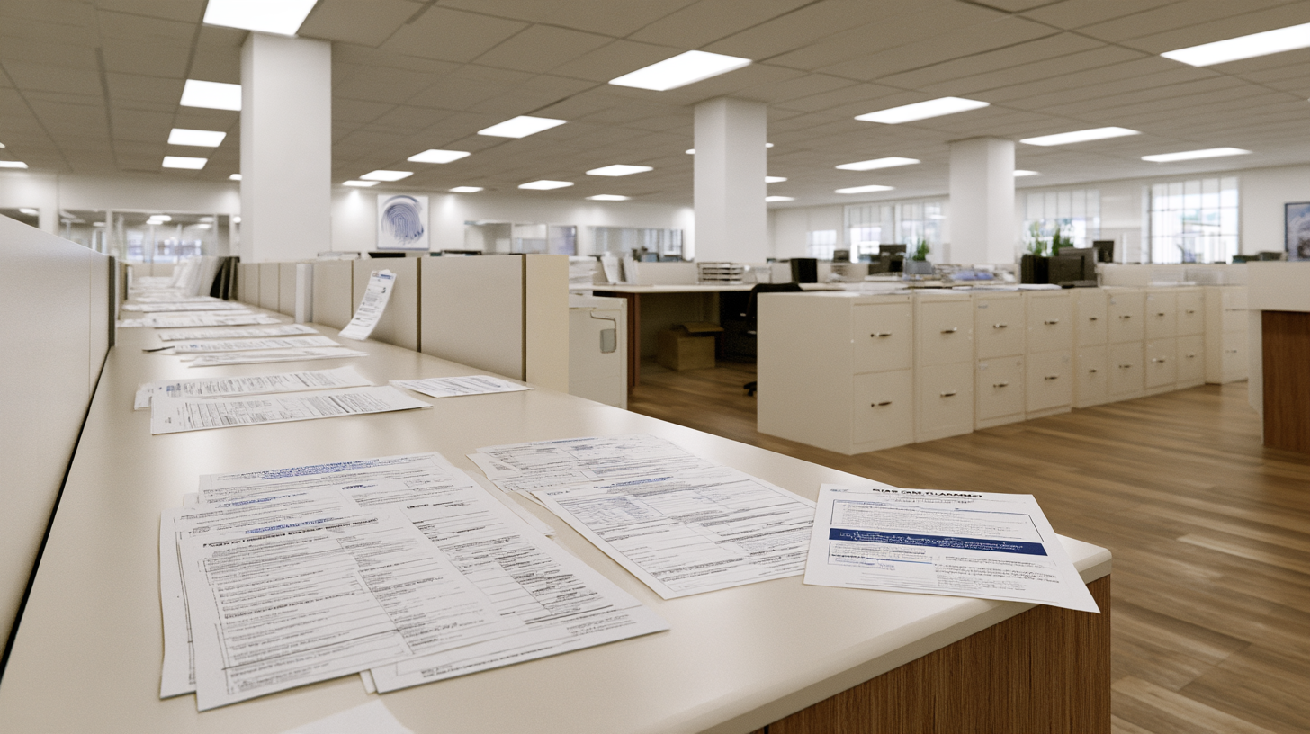 Background check documents being reviewed for childcare employment eligibility in Nevada.