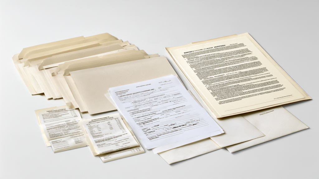 Nevada record sealing petitions and court documents representing filing fees and costs for multiple criminal records.