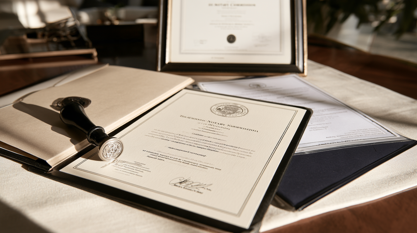 Nevada notary commission documents and official seal representing the application process for applicants with a criminal record.